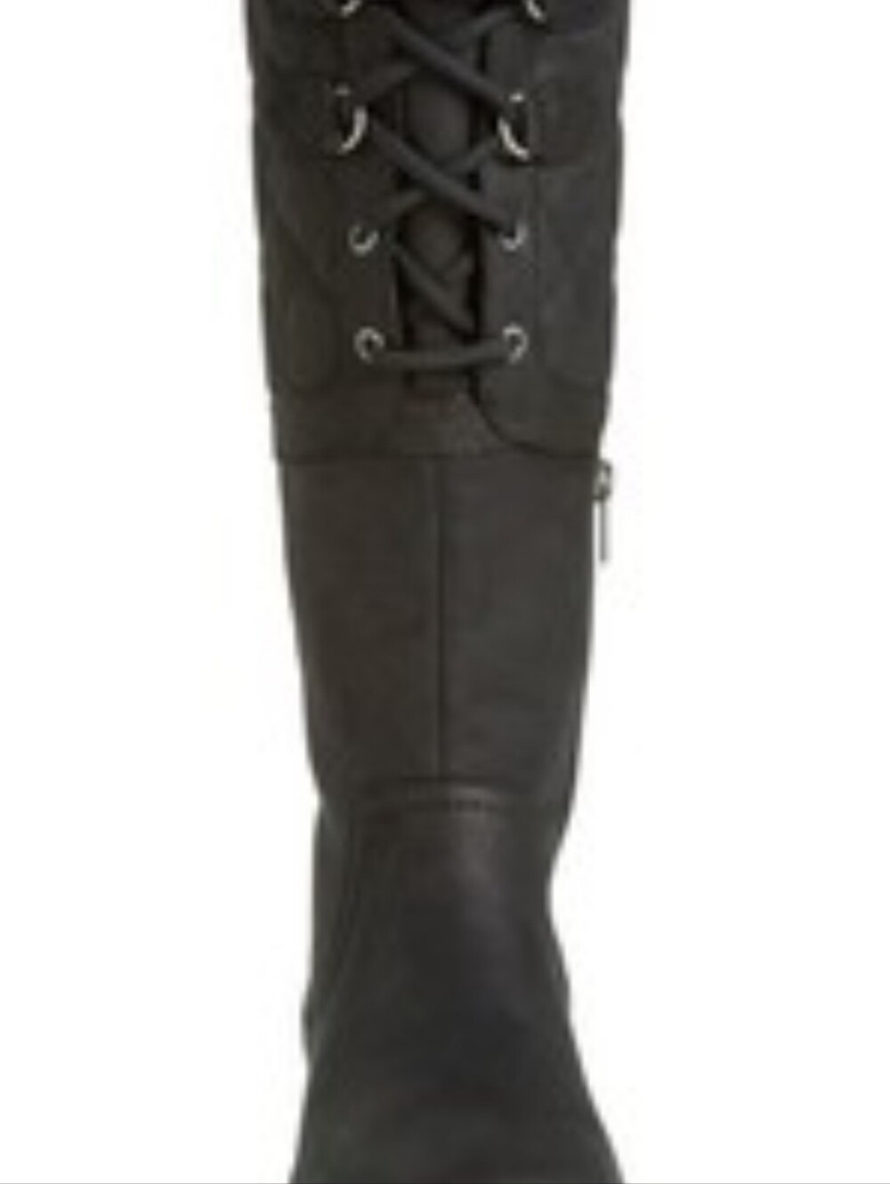 UGG Women's Black Quilted Lace-Up Leather Knee Boot
